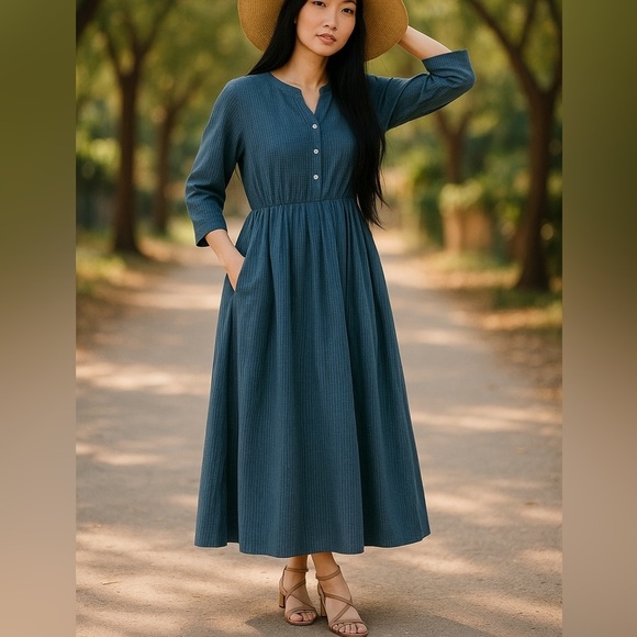 New Jenni Kayne Seersucker Shirt Dress, New with out Tags - Picture 1 of 12